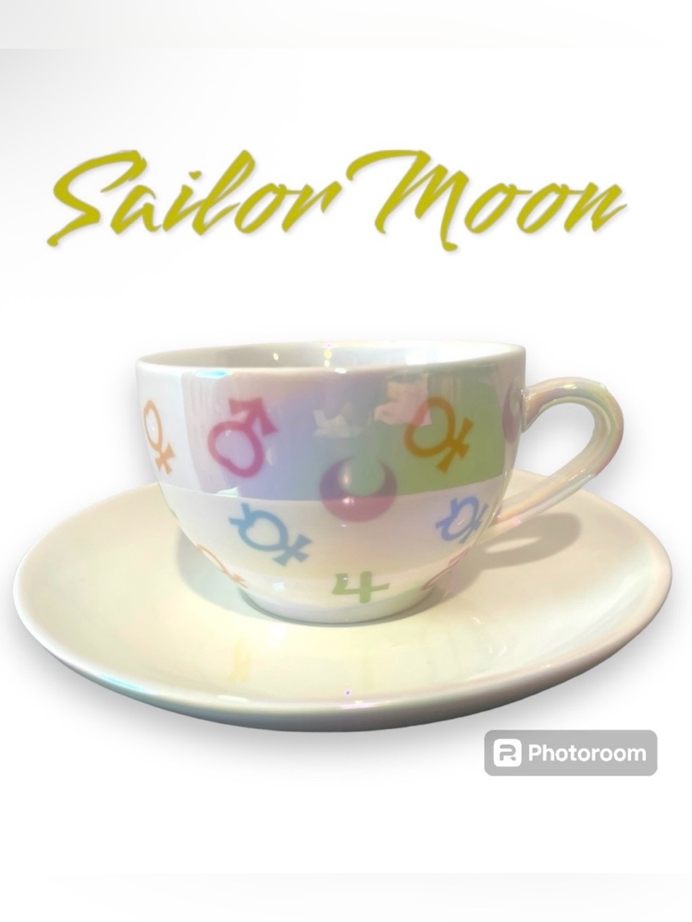 Sailor Moon Symbols AOP Iridescent Teacup with Saucer